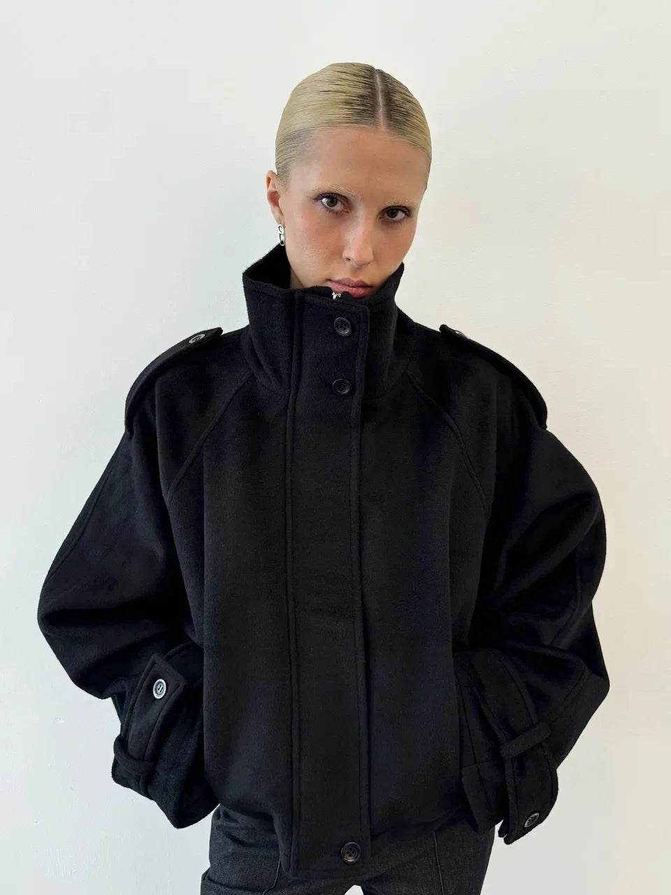 High-Neck Utility Jacket